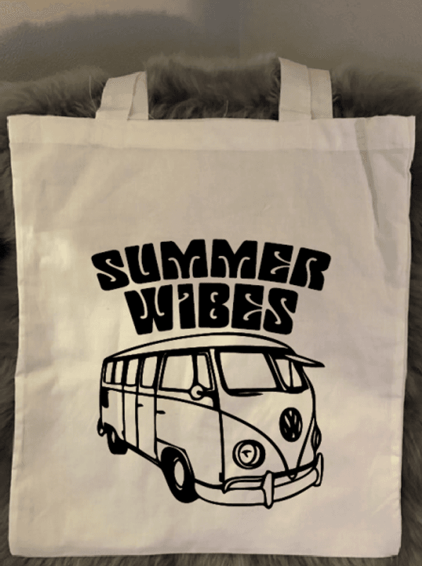 TøyBag m/skrift og motiv