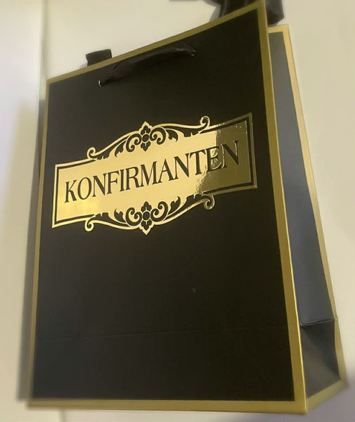 Gavepose m/trykk - Konfirmanten