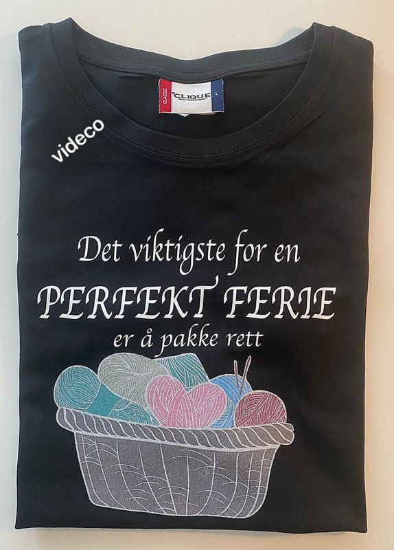 T-shirt, Perfekt ferie m/bilde