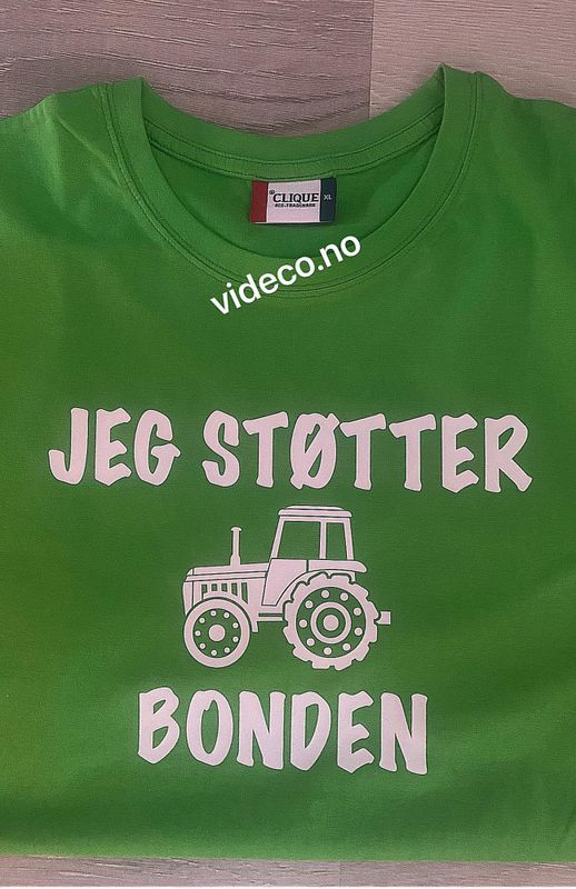 T-shirt, Jeg støtter bonden m/motiv