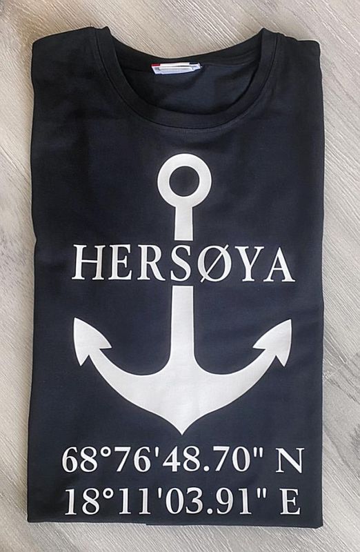 T-shirt, Anker/stedsnavn/breddegrad