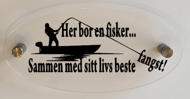 Hovedbilde Akrylskilt - Her bor en fisker