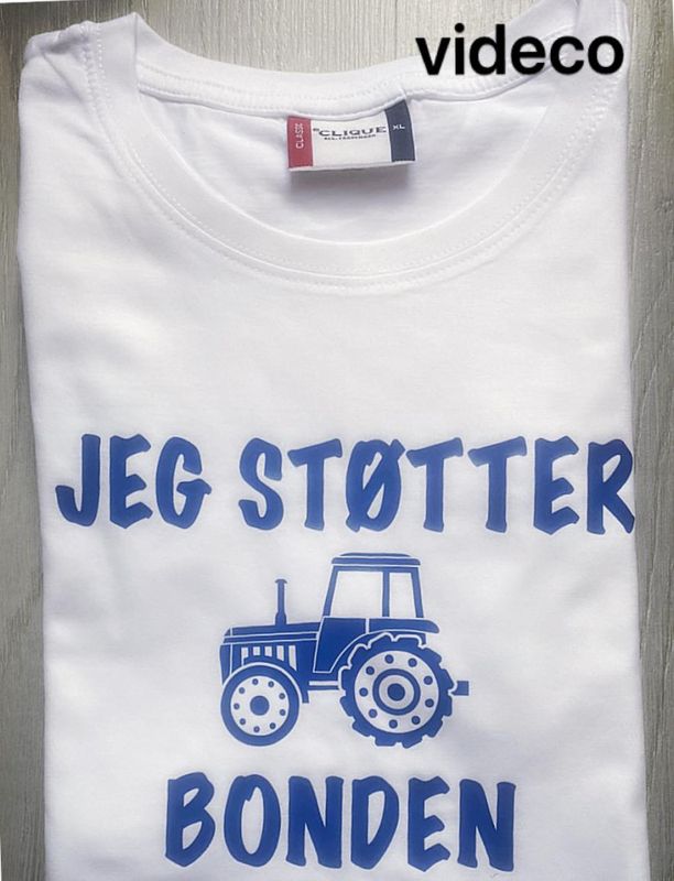 T-shirt, Jeg støtter bonden m/motiv