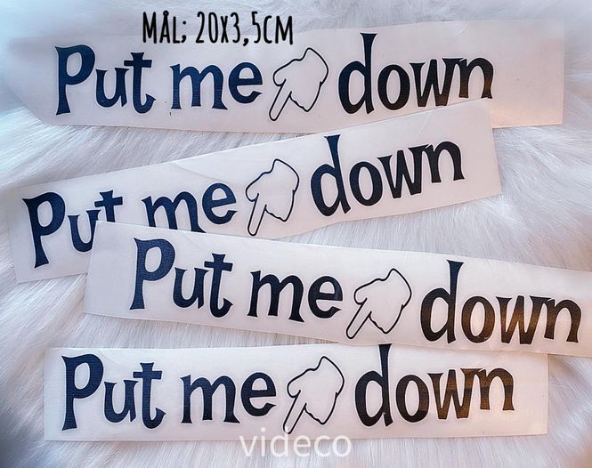 Hovedbilde Put me down- tekst til toalettlokk