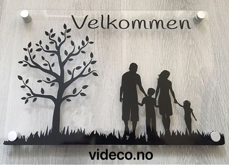 Akrylskilt - Velkommen m/bilde