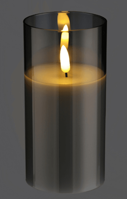 Ledlys i glass, 15cm