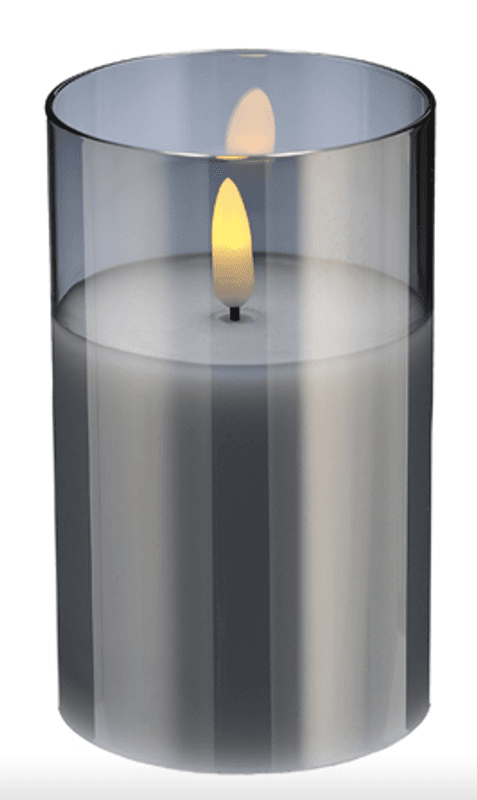 Ledlys i glass, 12cm