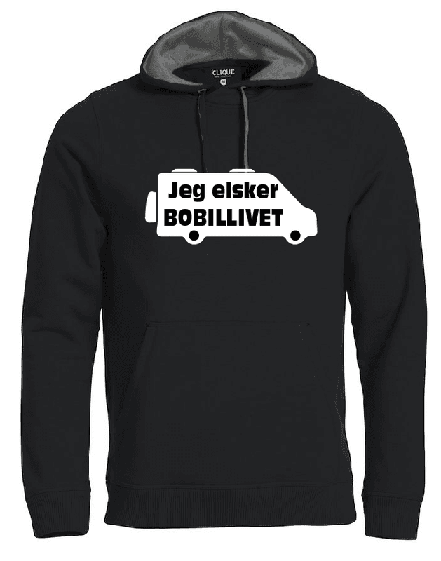 Hoodie - Jeg elsker bobillivet m/bobil