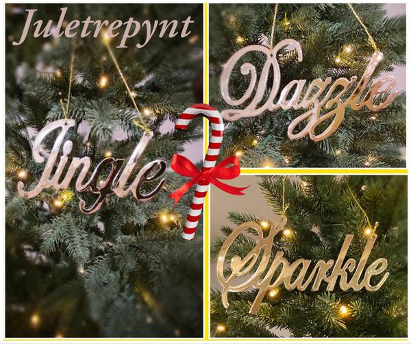 Hengepynt /juletrepynt tekst