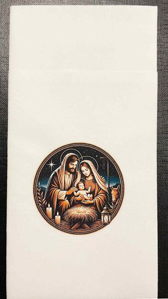 Serviett - jesus m/familie