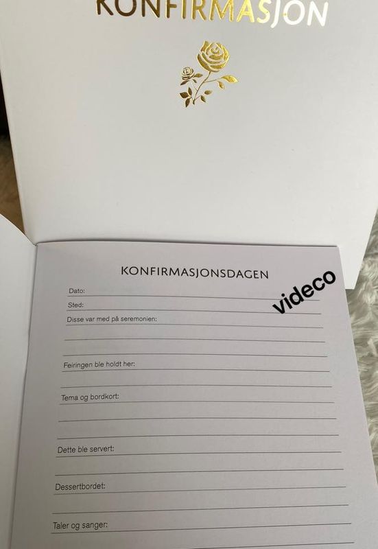 Gjestebok - min konfirmasjon(sort marmor)