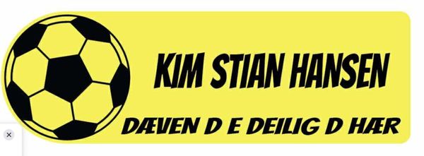 Postkasse skilt - dæven d e deilig d hær