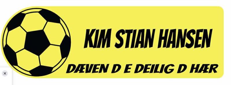 Postkasse skilt - dæven d e deilig d hær