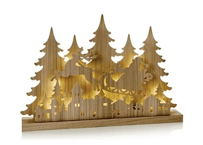 Hovedbilde Juledekorasjon m/lys - Nisse i slede , 43cm