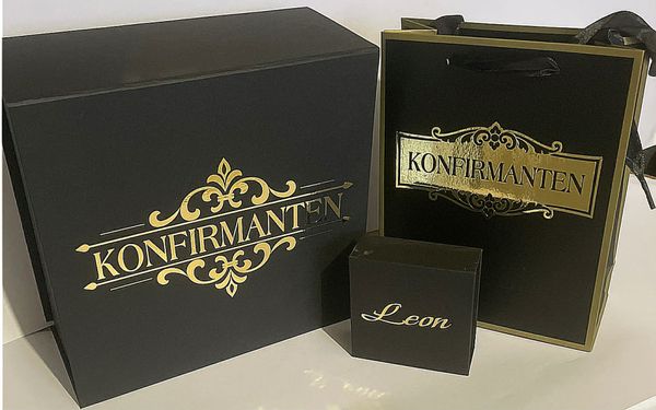 Oppbevaringsboks sort - Konfirmanten