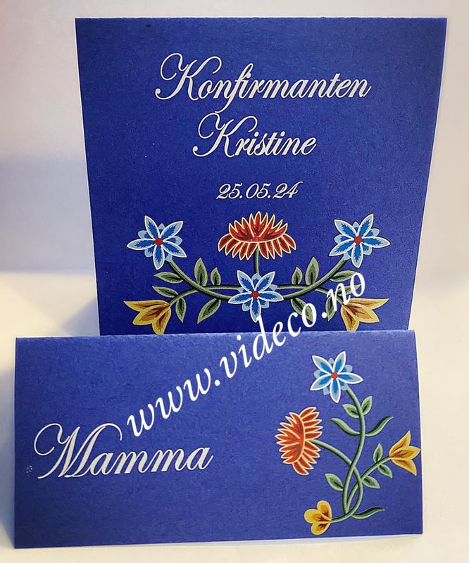 Bordkort til Konfirmanten
