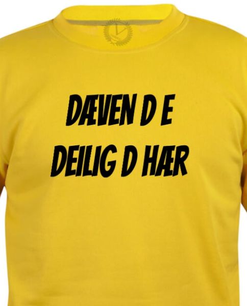 Hoodie, DÆVEN D E DEILIG D HÆR.