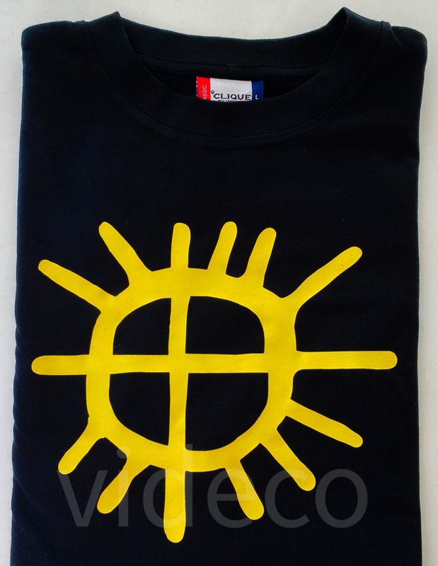 T-shirt, samisk sol - gul