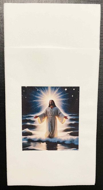 Hovedbilde Serviett - Jesus med utstrakte hender