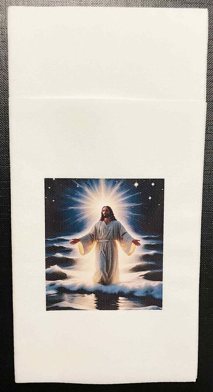 Serviett - Jesus med utstrakte hender