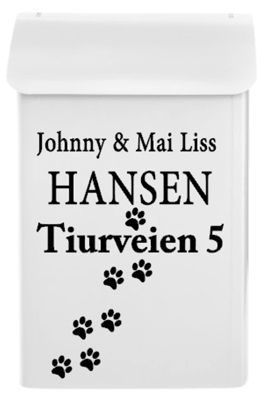 Egen tekst på postkasse