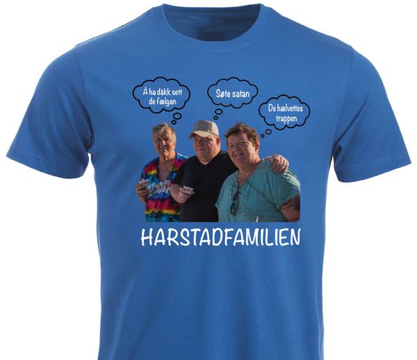 T-shirt - Harstad familien m/tekst